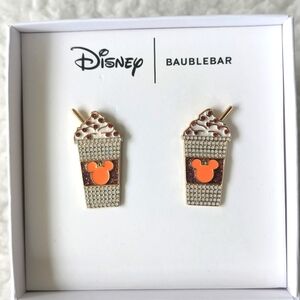 Disney x Baublebar Mickey mouse Pumpkin spice latte earrings Starbucks inspired